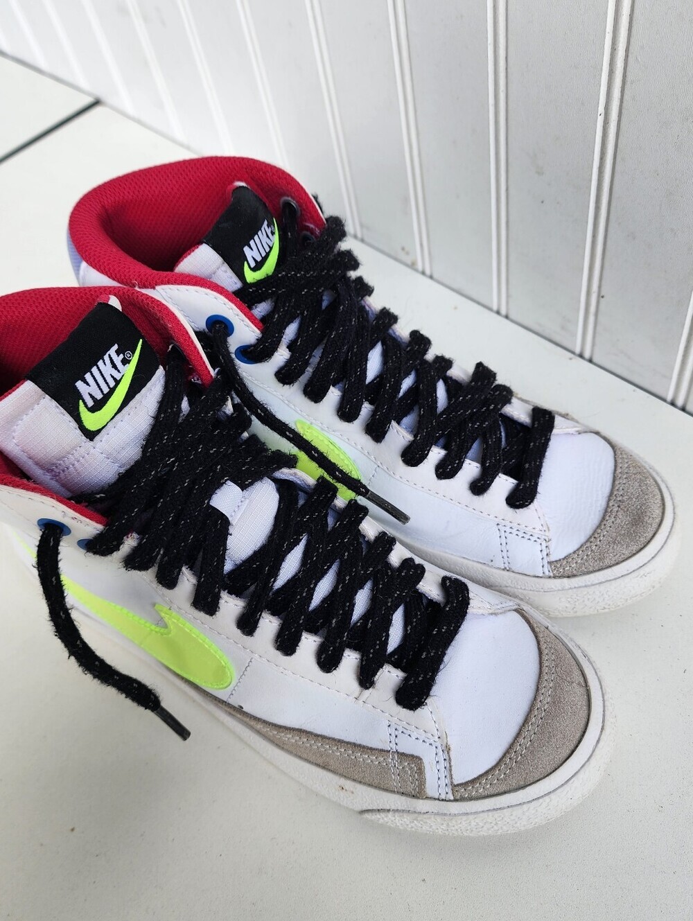 Nike Blazer Mid 77 White Mystic Boys Size 5.5Y Athletic Shoe Sneakers DV2234-100 - Picture 3 of 10